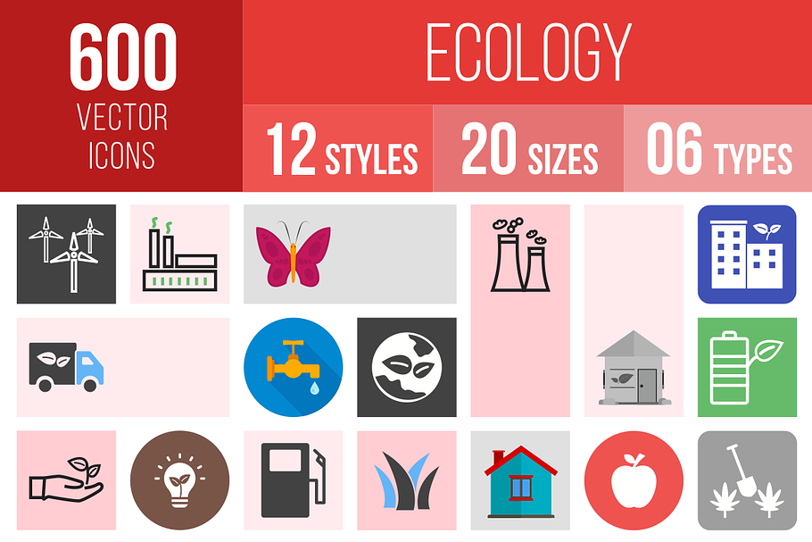 600 Ecology Icons in Graphics - product preview 8