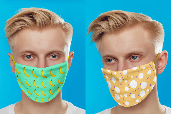 Medical Mask Mock-Up Set in Mockup Templates - product preview 7