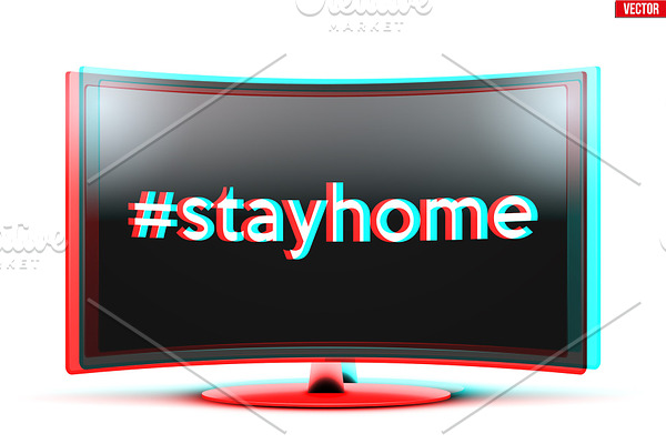 Widescreen tv monitor with stayhome