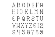 Geometric Simple Alphabet Font. ABC