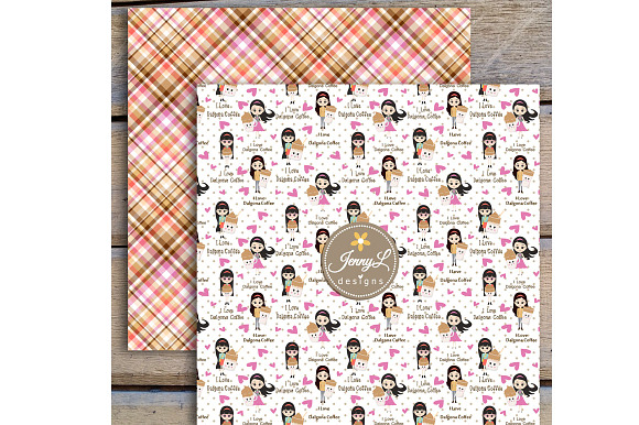 Kawaii Dalgona Coffee Digital Papers in Patterns - product preview 5