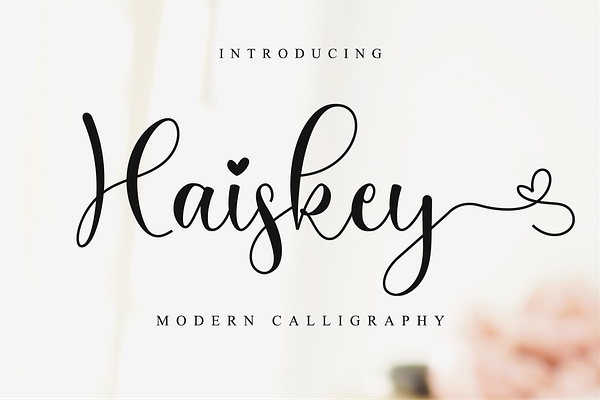 Haiskey // Lovely Script Font