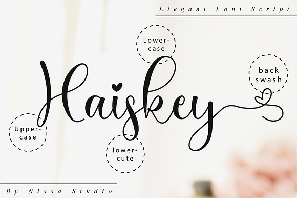 Haiskey // Lovely Script Font in Script Fonts - product preview 9