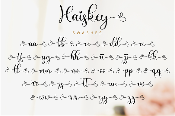 Haiskey // Lovely Script Font in Script Fonts - product preview 11