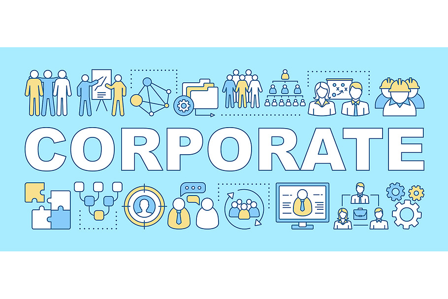 Corporate word concepts banner