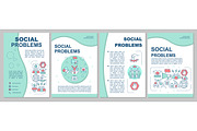 Social problems brochure template