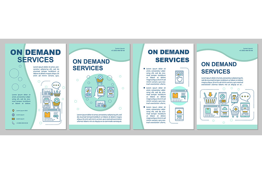 On demand economy brochure template