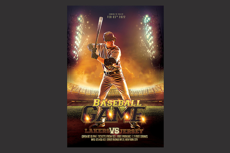 Baseball Game Flyer in Flyer Templates - product preview 8