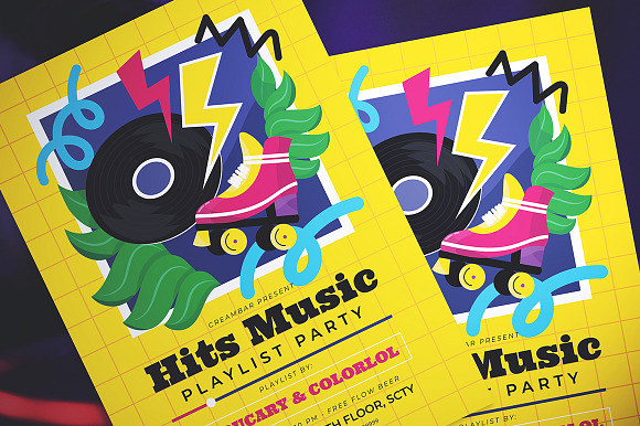 Top Playlist Music Party Flyer in Flyer Templates - product preview 1