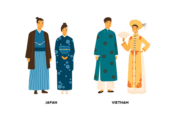 People in national costumes in Illustrations - product preview 2