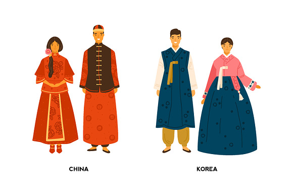 People in national costumes in Illustrations - product preview 4