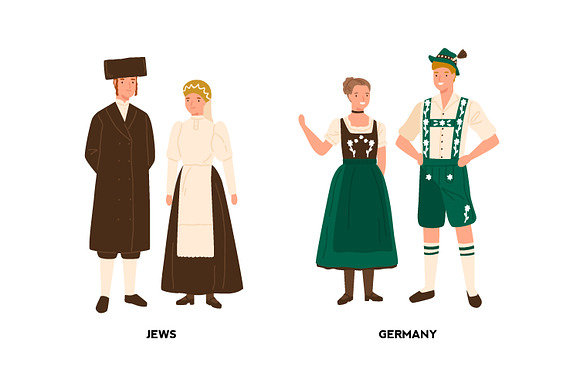 People in national costumes in Illustrations - product preview 5