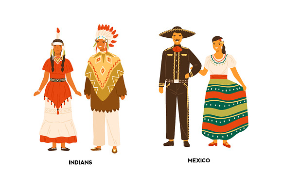 People in national costumes in Illustrations - product preview 7