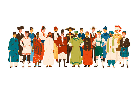 People in national costumes in Illustrations - product preview 12