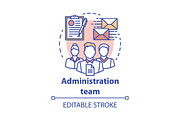 Administration team concept icon