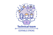 Technical team concept icon