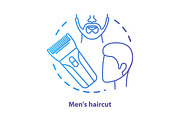 Men haircut concept icon