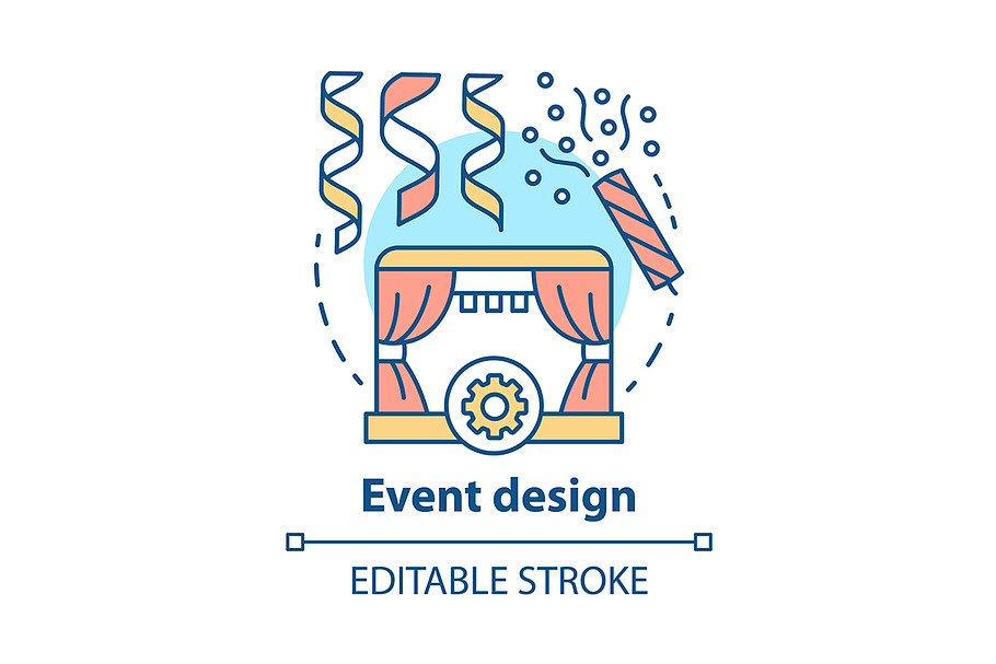 Event design concept icon
