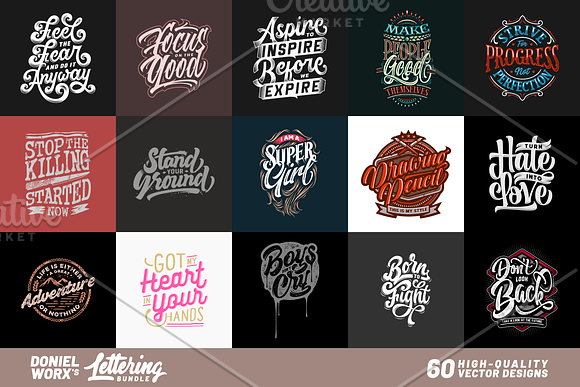 Lettering Bundle, Vol. 1 in Illustrations - product preview 1