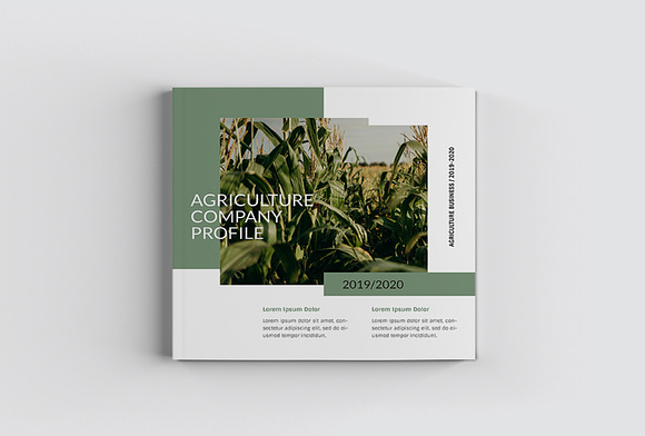 Agriculture Square Company Profile in Magazine Templates - product preview 1