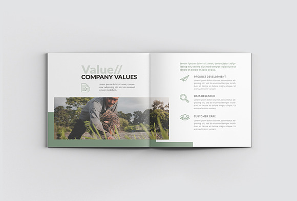 Agriculture Square Company Profile in Magazine Templates - product preview 10
