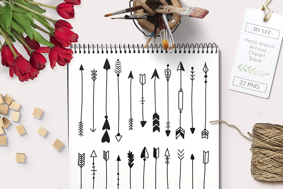 Hand Drawn Arrows graphics / clipart