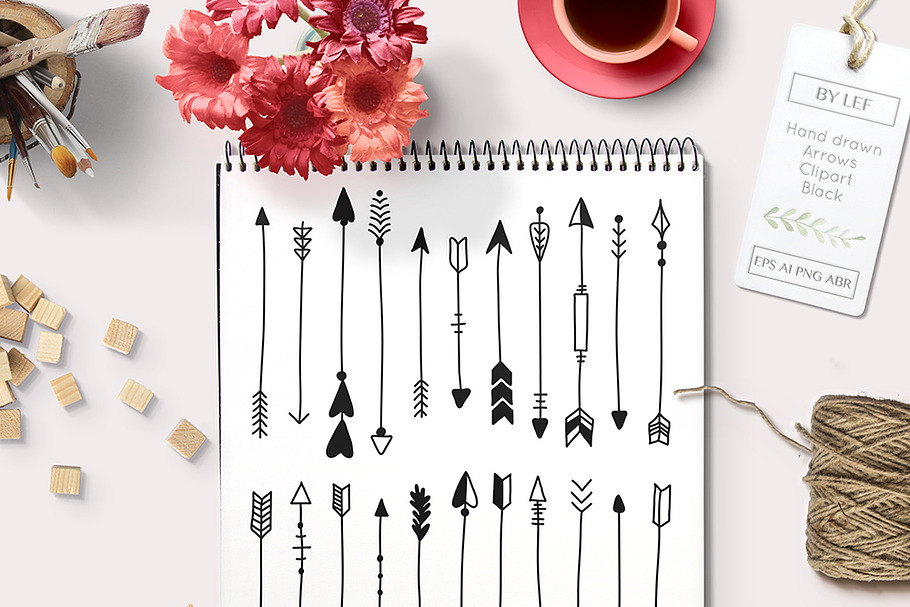Handdrawn Arrows Vector & PS Brushes