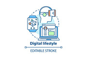Digital lifestyle concept icon