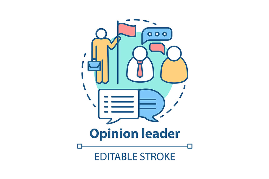 Opinion leader concept icon