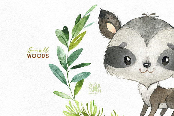 Small Woods. Animal Collection in Illustrations - product preview 5