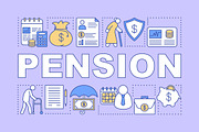 Pension word concepts banner