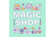 Magic shop word concepts banner