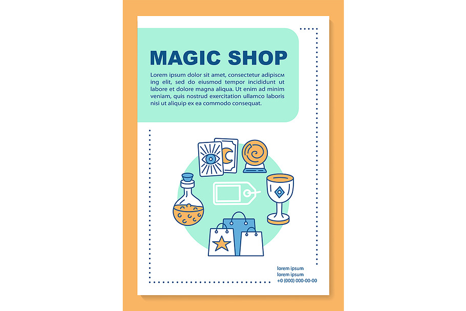 Magic shop poster template layout in Icons - product preview 8