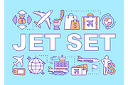 Jet set word concepts banner