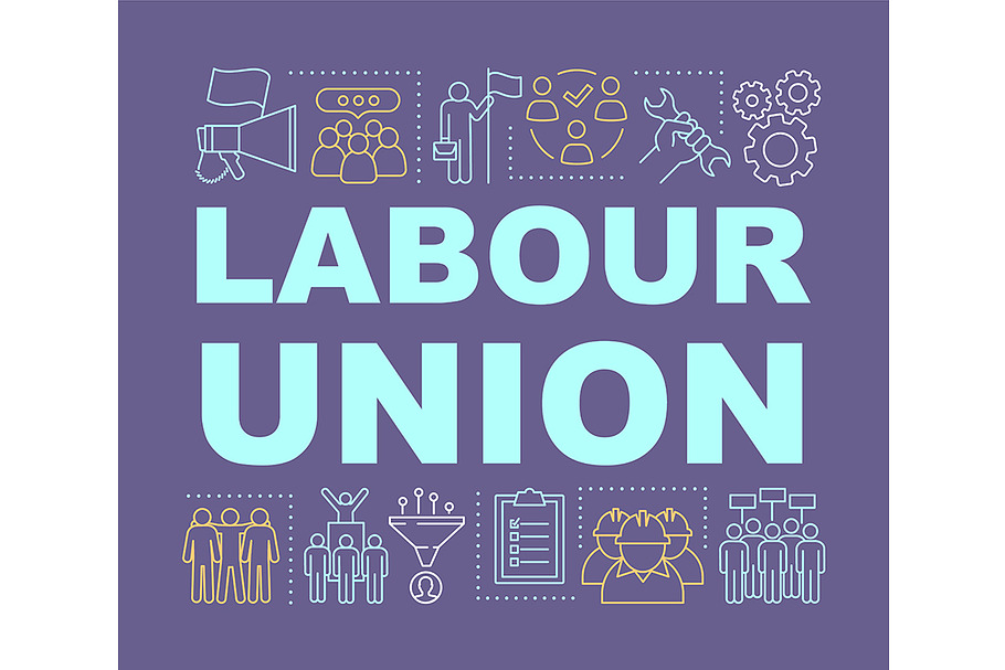 Labour union word concepts banner in Icons - product preview 8
