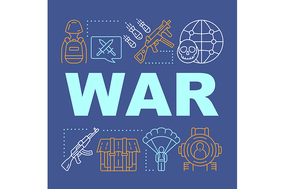 War word concepts banner in Icons - product preview 8