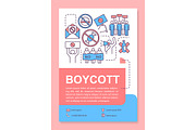 Boycott poster template layout