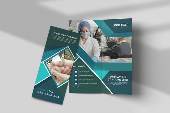 Modern medical trifold brochure in Brochure Templates - product preview 1