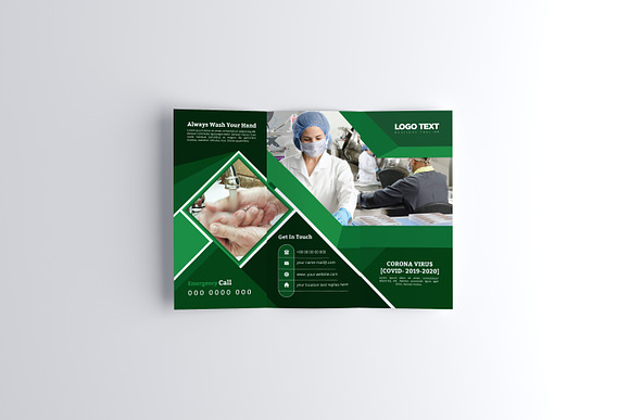Modern medical trifold brochure in Brochure Templates - product preview 3