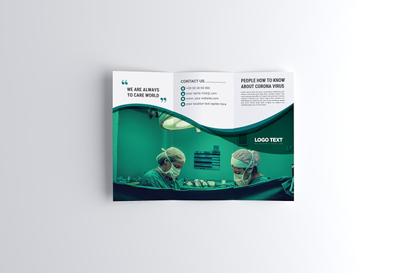 COVID-19 Brochure Design Template in Brochure Templates - product preview 1