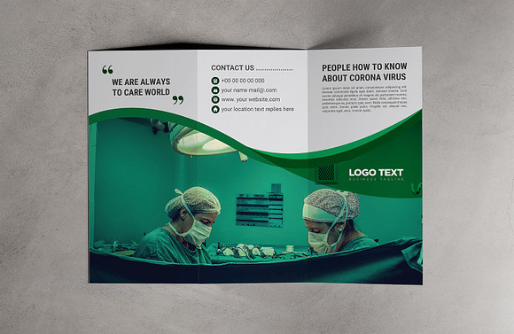 COVID-19 Brochure Design Template in Brochure Templates - product preview 3