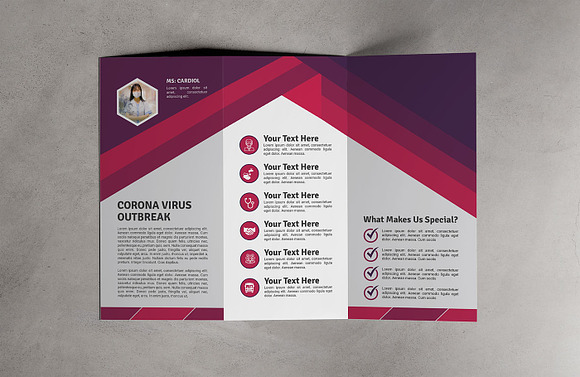 Medical Covid 19 Corona Brochure in Brochure Templates - product preview 4