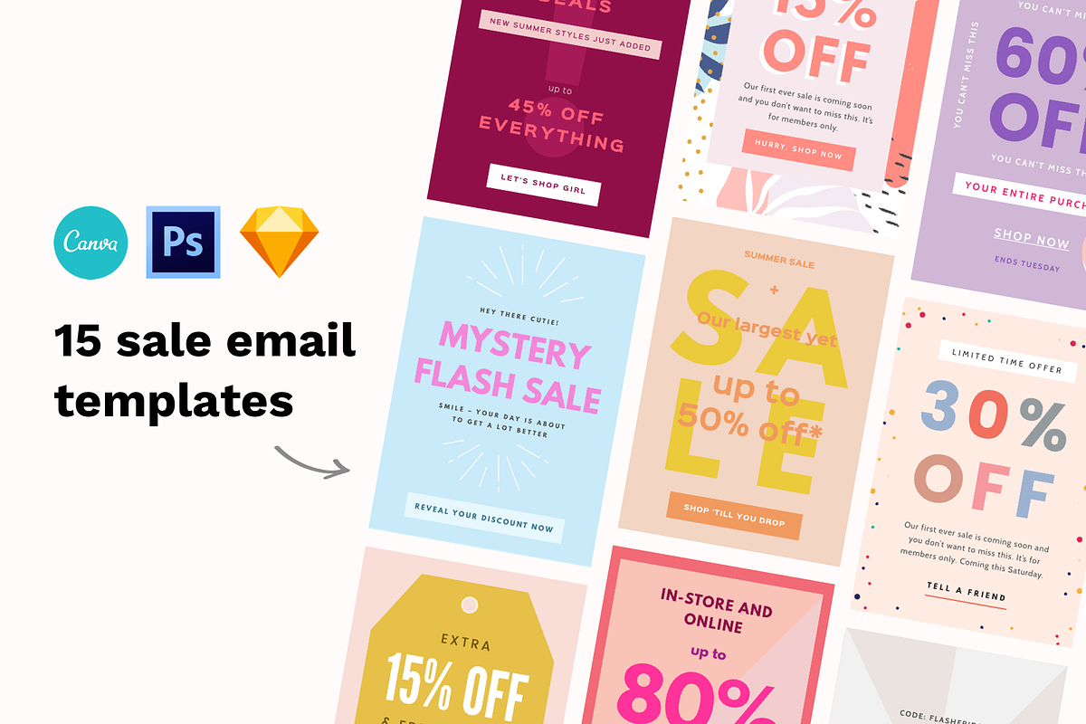 15 Sale Email Design Templates in Mailchimp Templates - product preview 8
