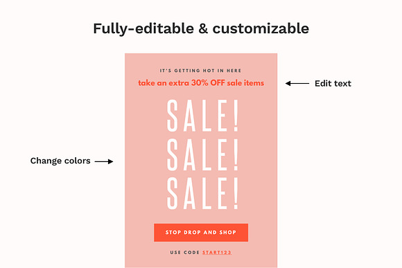 15 Sale Email Design Templates in Mailchimp Templates - product preview 1