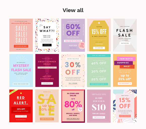 15 Sale Email Design Templates in Mailchimp Templates - product preview 3