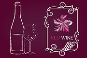 Wine logo set
