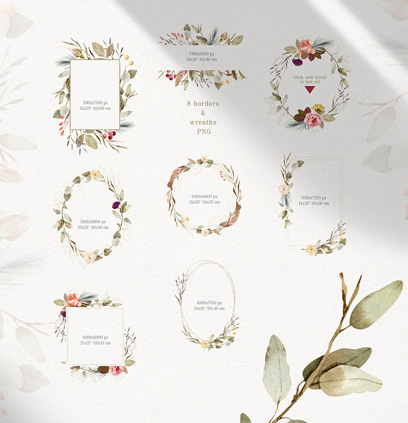 Magic Flowers - watercolor collectio in Objects - product preview 6