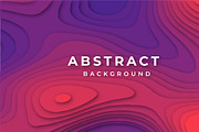 Modern abstract paper cut color bg