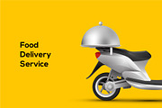 Food delivery service banner concept