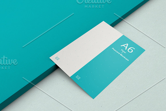 A6 FLYER/POSCARD MOCKUP in Print Mockups - product preview 3